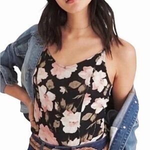 NWT American Eagle Blooming Floral Open Cross Back Bodysuit